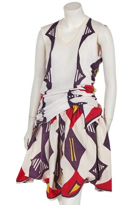 Lot 305 - Westwood/McLaren Navajo print cotton tunic and shorts, 'Savage' collection, S/S 1982