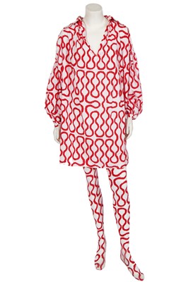Lot 307 - A Westwood/McLaren printed cotton shirt/smock, 'Pirate' collection, Autumn-Winter 1981-82