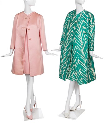 Lot 350 - Two Christian Dior haute couture by Marc Bohan silk ensembles, Spring-Summer, 1965
