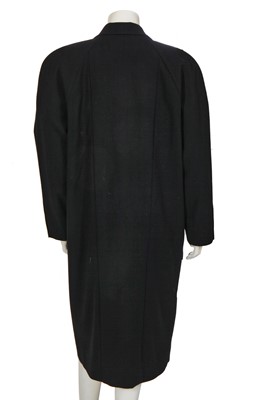 Lot 12 - A Chanel black wool coat, mid-1980s