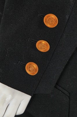 Lot 12 - A Chanel black wool coat, mid-1980s