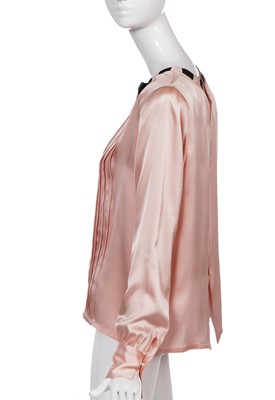 Lot 14 - A Chanel pink silk blouse, 1990s