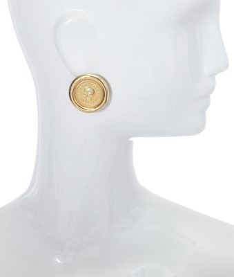 Lot 17 - A pair of Chanel earrings, 1980s