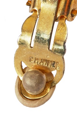 Lot 17 - A pair of Chanel earrings, 1980s