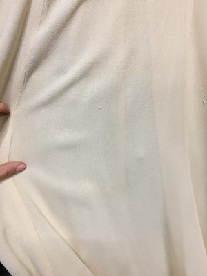 Lot 468 - An Ossie Clark ivory moss crêpe maxi dress, mid 1970s