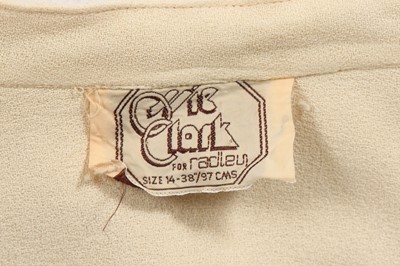 Lot 468 - An Ossie Clark ivory moss crêpe maxi dress, mid 1970s