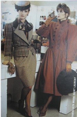 Lot 364 - An Yves Saint Laurent green wool coat, Autumn-Winter 1981-82