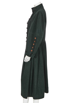 Lot 364 - An Yves Saint Laurent green wool coat, Autumn-Winter 1981-82