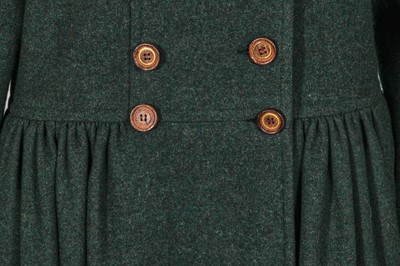 Lot 364 - An Yves Saint Laurent green wool coat, Autumn-Winter 1981-82