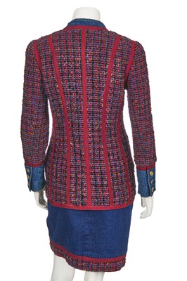 Lot 4 - A Chanel tweed and denim suit, Autumn-Winter 1991-92