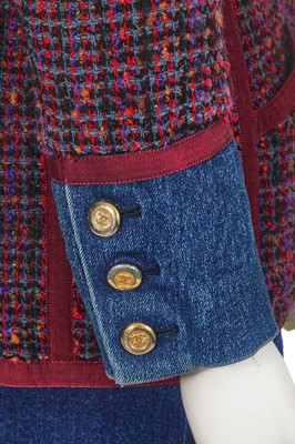 Lot 4 - A Chanel tweed and denim suit, Autumn-Winter 1991-92