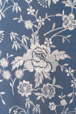 Lot 82 - A silver and black bugle beaded muslin jacket,...