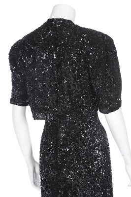Lot 83 - A bias-cut fully sequinned evening gown, 1930s,...