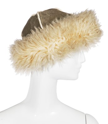 Lot 527 - An Yves Saint Laurent cream shearling 'Russian' hat, Autumn-Winter 1976-77