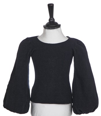 Lot 152 - A rare Biba girl's black and white checked wool coat, circa 1974