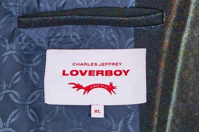 Lot 3 - A Charles Jeffrey Loverboy men's printed polyester coat, Autumn-Winter 2021-22