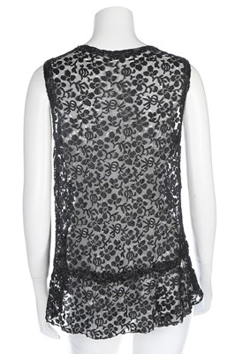 Lot 87 - A Vionnet-inspired black lace evening gown,...