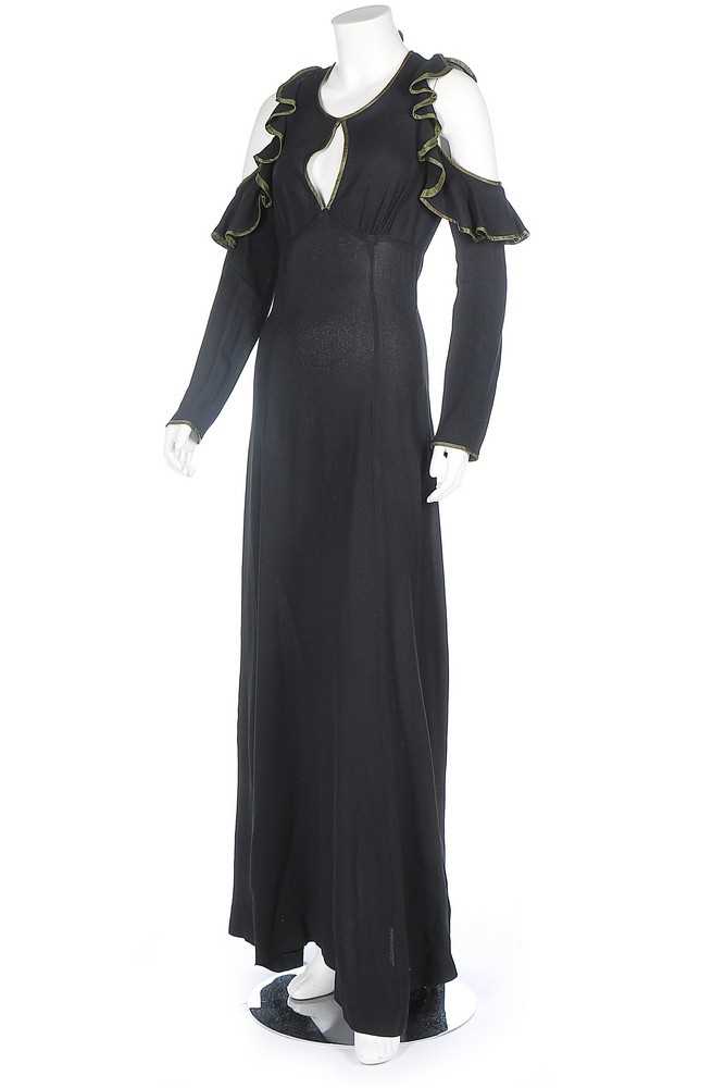 Lot 88 - An Ossie Clark for Radley black moss crepe...