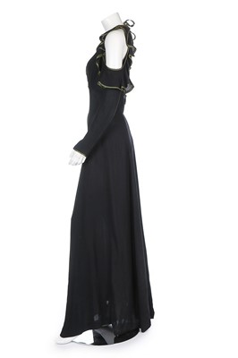 Lot 88 - An Ossie Clark for Radley black moss crepe...