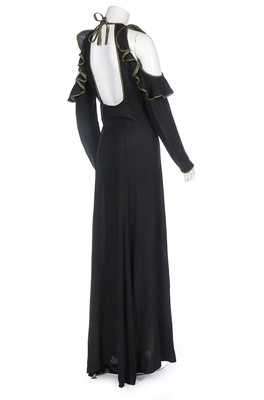 Lot 88 - An Ossie Clark for Radley black moss crepe...
