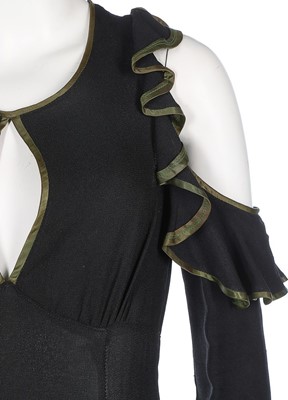 Lot 88 - An Ossie Clark for Radley black moss crepe...
