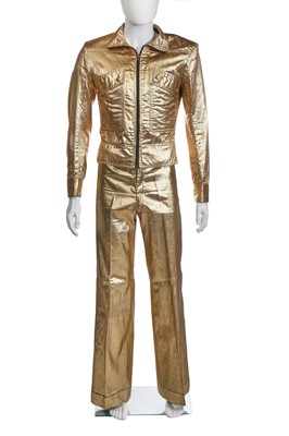 Lot 196 - A rare Biba men's gold lamé jacket, circa 1972