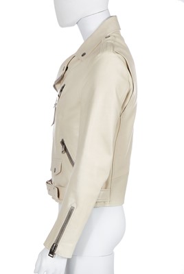 Lot 18 - A Tom Ford men's cream calfskin biker jacket, 2010s