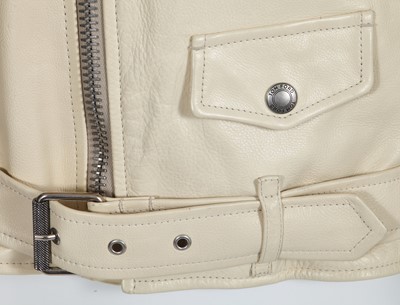 Lot 18 - A Tom Ford men's cream calfskin biker jacket, 2010s