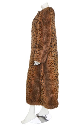 Lot 156 - A good Biba faux cheetah fur coat, circa 1974