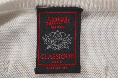 Lot 31 - A Jean Paul Gaultier men's white cotton drill shorts-skirt, probably ‘Heaven and Hell’ collection, Spring-Summer 2003