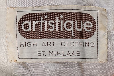 Lot 91 - A Pierre Cardin cream leather coat-dress, late...