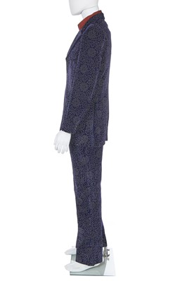 Lot 206 - A men's blue velvet suit, late 1960s-1970s