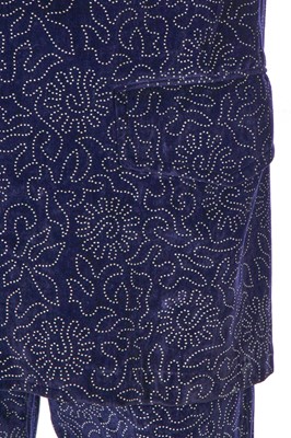 Lot 206 - A men's blue velvet suit, late 1960s-1970s