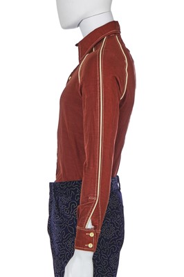 Lot 206 - A men's blue velvet suit, late 1960s-1970s