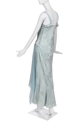 Lot 78 - A Christian Dior by John Galliano blue jacquard silk evening gown, 'Off Duty Icon' collection, Autumn-Winter 2005-06
