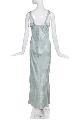 Lot 78 - A Christian Dior by John Galliano blue jacquard silk evening gown, 'Off Duty Icon' collection, Autumn-Winter 2005-06