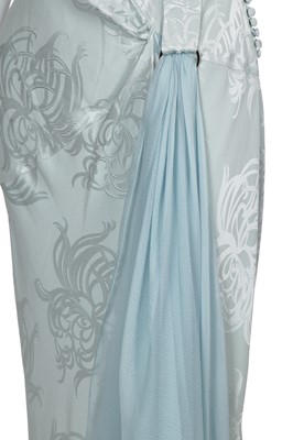 Lot 78 - A Christian Dior by John Galliano blue jacquard silk evening gown, 'Off Duty Icon' collection, Autumn-Winter 2005-06