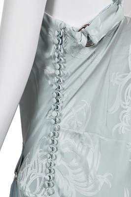 Lot 78 - A Christian Dior by John Galliano blue jacquard silk evening gown, 'Off Duty Icon' collection, Autumn-Winter 2005-06