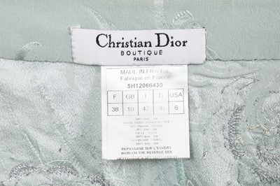 Lot 79 - A Christian Dior by John Galliano embellished blue jacquard silk evening gown, 'Off Duty Icon' collection, Autumn-Winter 2005-06