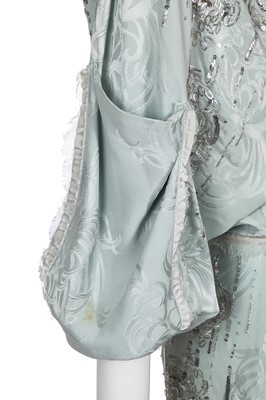 Lot 79 - A Christian Dior by John Galliano embellished blue jacquard silk evening gown, 'Off Duty Icon' collection, Autumn-Winter 2005-06