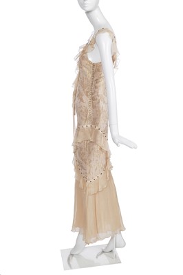 Lot 83 - A Christian Dior by John Galliano pale pink and gold brocade evening gown, 'Tough Chic' collection, Spring-Summer 2003