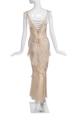 Lot 83 - A Christian Dior by John Galliano pale pink and gold brocade evening gown, 'Tough Chic' collection, Spring-Summer 2003