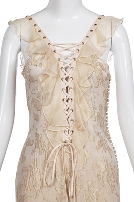 Lot 83 - A Christian Dior by John Galliano pale pink and gold brocade evening gown, 'Tough Chic' collection, Spring-Summer 2003