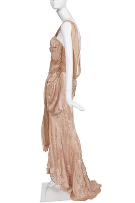 Lot 80 - A Christian Dior by John Galliano embellished pink jacquard evening gown, 'Off Duty Icon' collection, Autumn-Winter 2005-06