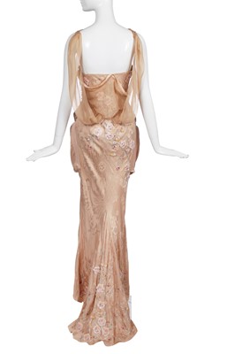 Lot 80 - A Christian Dior by John Galliano embellished pink jacquard evening gown, 'Off Duty Icon' collection, Autumn-Winter 2005-06