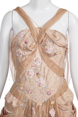 Lot 80 - A Christian Dior by John Galliano embellished pink jacquard evening gown, 'Off Duty Icon' collection, Autumn-Winter 2005-06