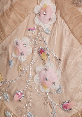 Lot 80 - A Christian Dior by John Galliano embellished pink jacquard evening gown, 'Off Duty Icon' collection, Autumn-Winter 2005-06