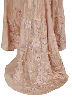 Lot 80 - A Christian Dior by John Galliano embellished pink jacquard evening gown, 'Off Duty Icon' collection, Autumn-Winter 2005-06