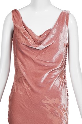 Lot 81 - A Christian Dior by John Galliano pink devoré velvet evening gown, 'Off Duty Icon' collection, Autumn-Winter 2005-06