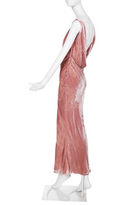 Lot 81 - A Christian Dior by John Galliano pink devoré velvet evening gown, 'Off Duty Icon' collection, Autumn-Winter 2005-06